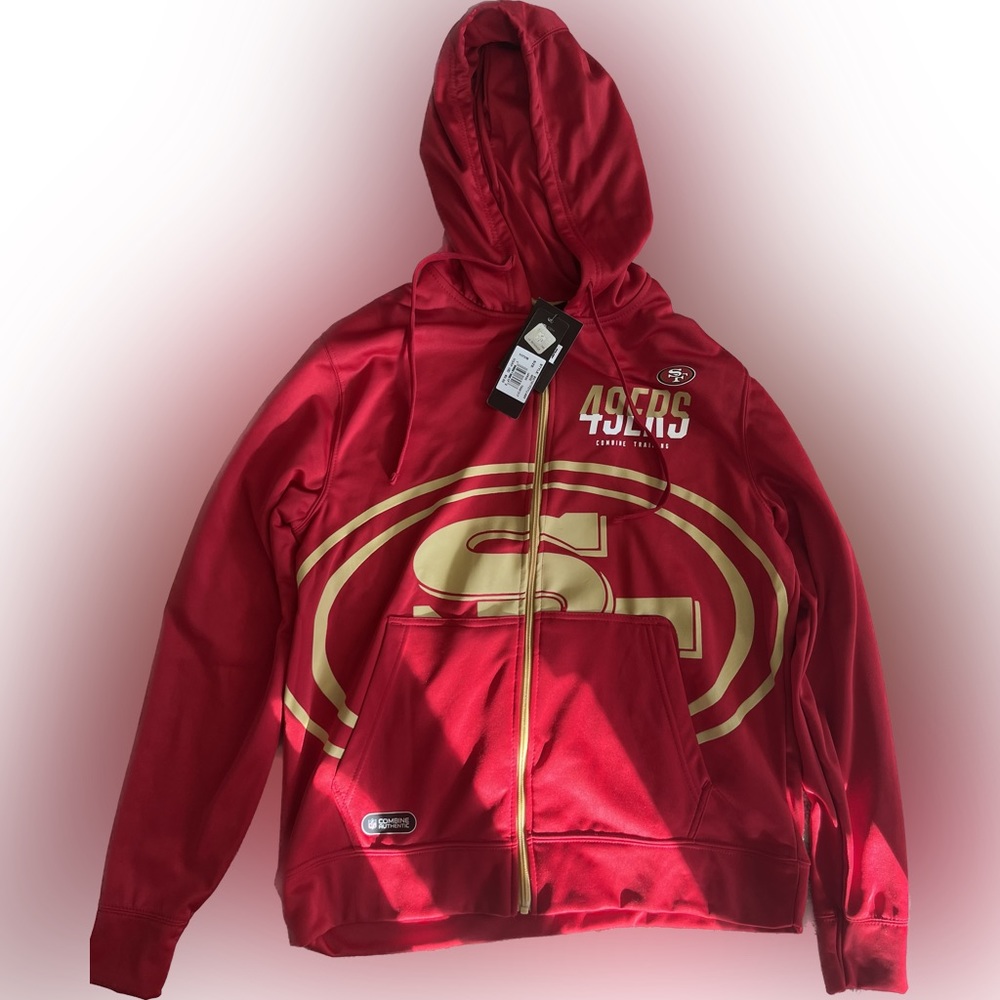 ⭐️NEW⭐️ New Era Gold San Francisco 49ers Drill Combine Authentic Full-Zip Jacket